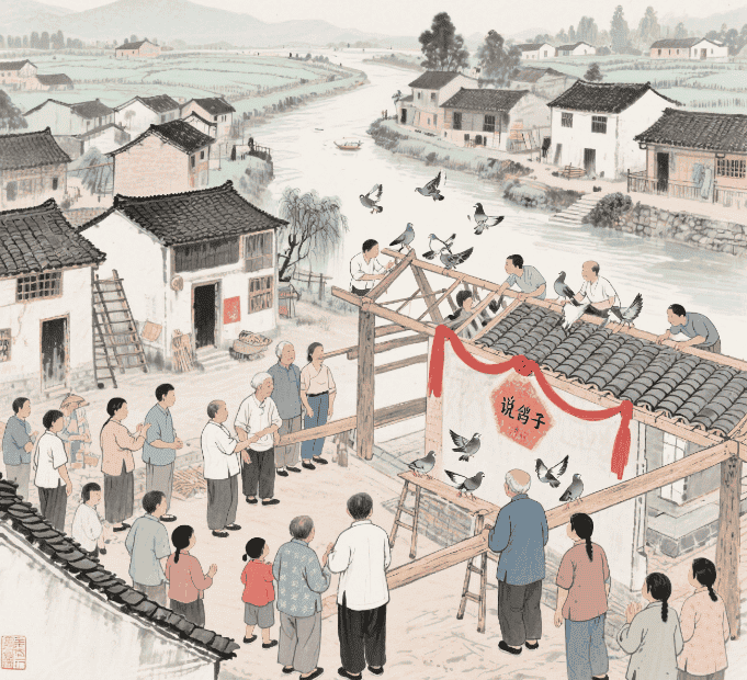 田河建房“说鸽子”
