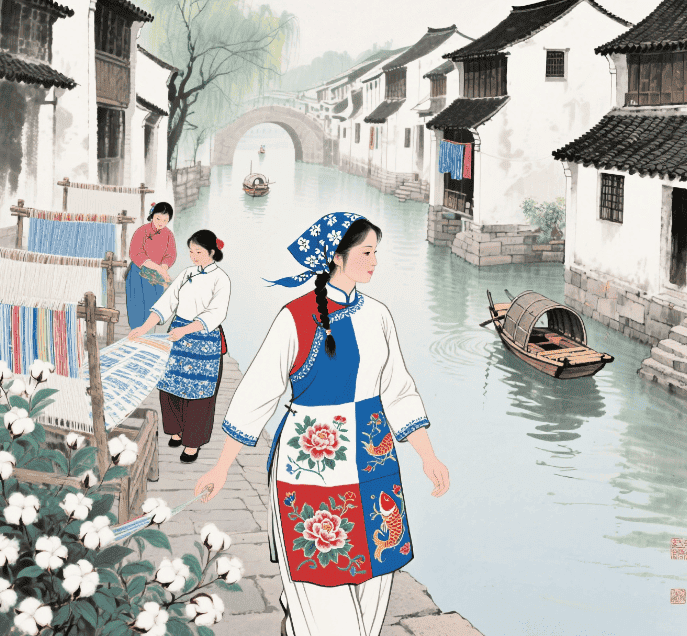 苏州甪直水乡妇女服饰