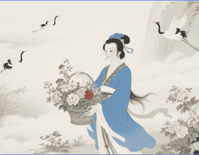 蓝采和献花篮
