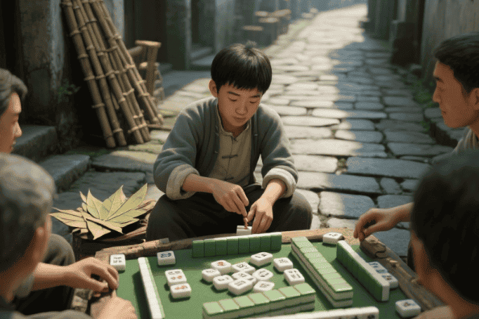 泰兴麻将雕刻