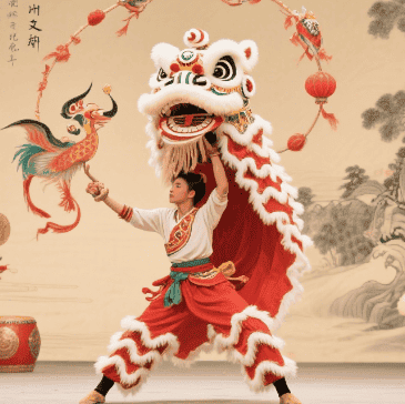临泽狮盘犼舞