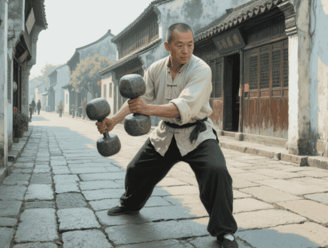 高邮撂石锁
